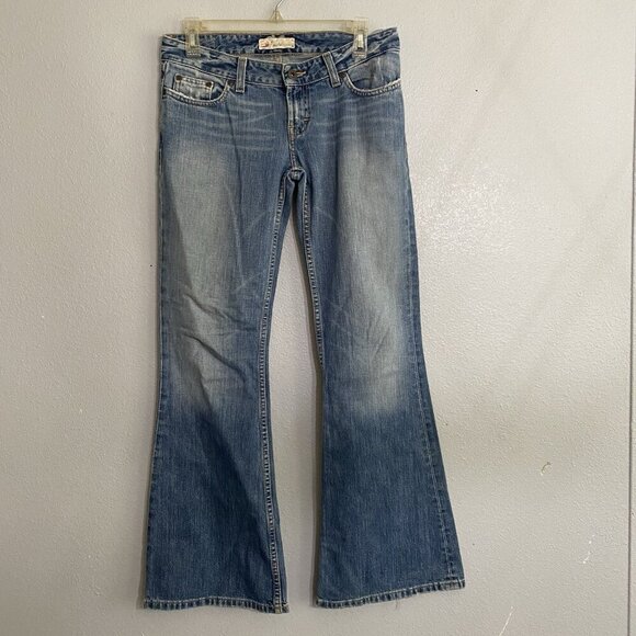 BKE Buckle Jeans 27x31.5 (act. 30x31) Star Flare Denim Stretch Grunge Western - Picture 1 of 4